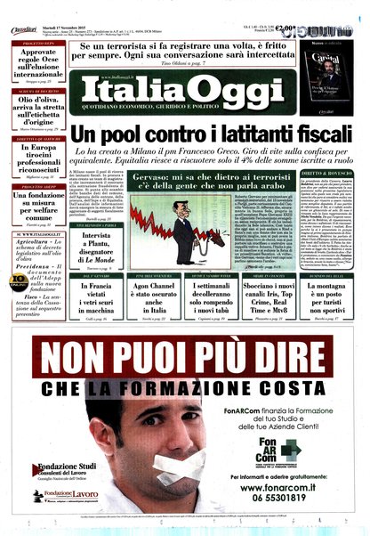 Italia oggi : quotidiano di economia finanza e politica